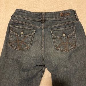Kut from the Kloth flap pocket boot/flare jeans
